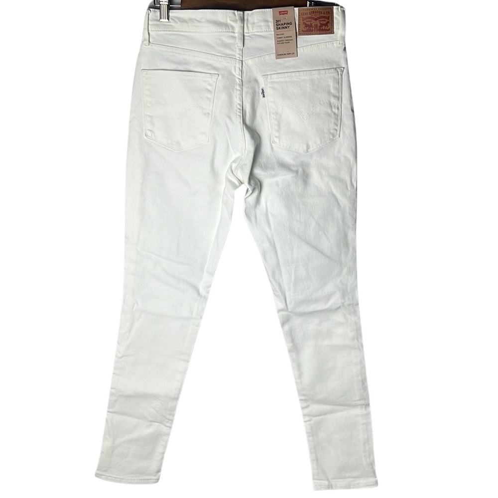 NWT — Levi’s: Levi Strauss & Co. Denim Mid-Rise Shaping Skinny Jeans in White - Picture 2 of 7